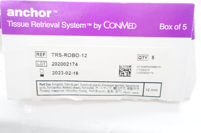 Conmed TRS-ROBO-12 Anchor Tissue Retrieval System 12mm - Box of 5